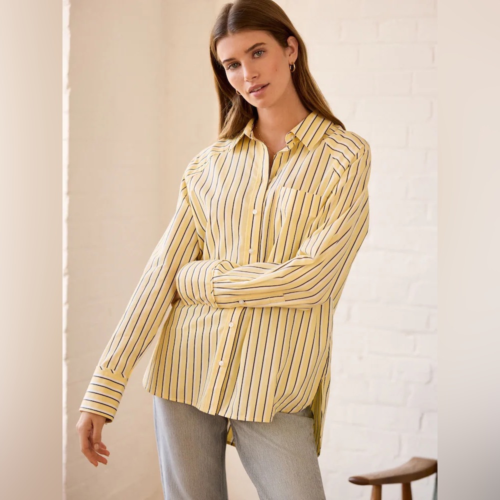 VINTAGE woman’s yellow Pin strips xs